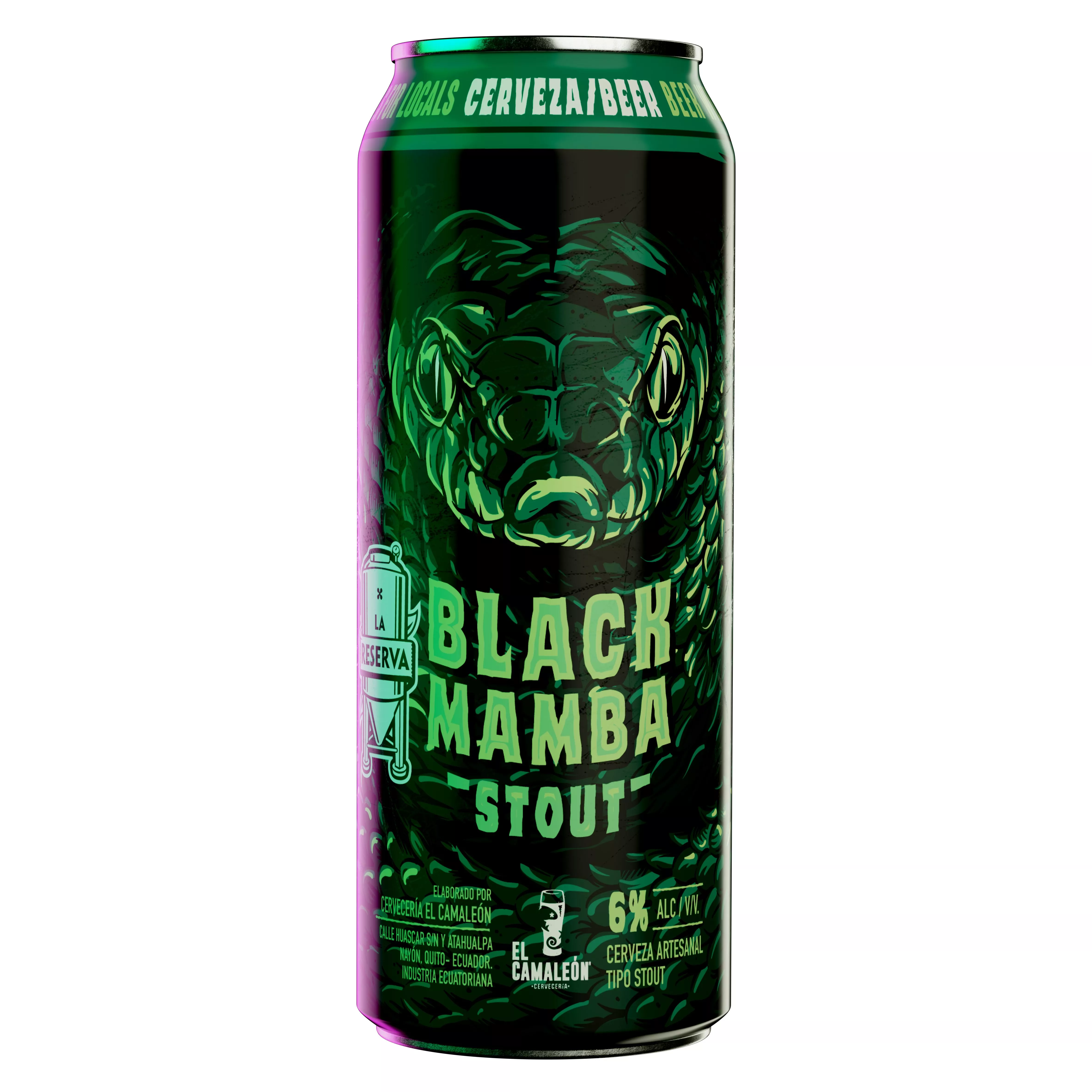 Docena de latas: Black Mamba ¨Stout¨ - 500 ml - La Reserva