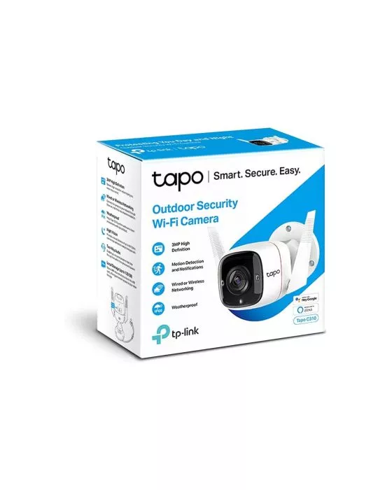 CAMARA IP TP LINK TAPO C310 EXTERIOR  3 MP  VISION NOCTURNA  DETECCION DE MOV  AUDIO DOBLE VIA  SOPO