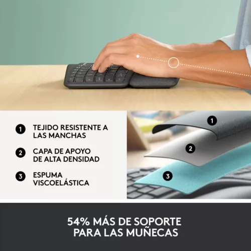 Características del teclado ergonómico Logitech K860