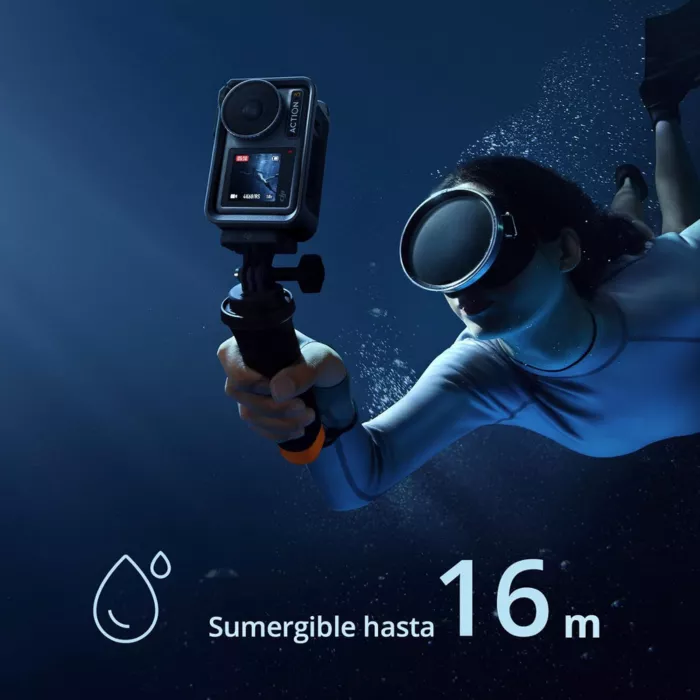 DJI Pack Estándar Osmo Action 3 - Cámara de acción 4K, FOV superamplio,  HorizonSteady, soporte vertical de liberación rápida, sumergible a 16 m,  dos