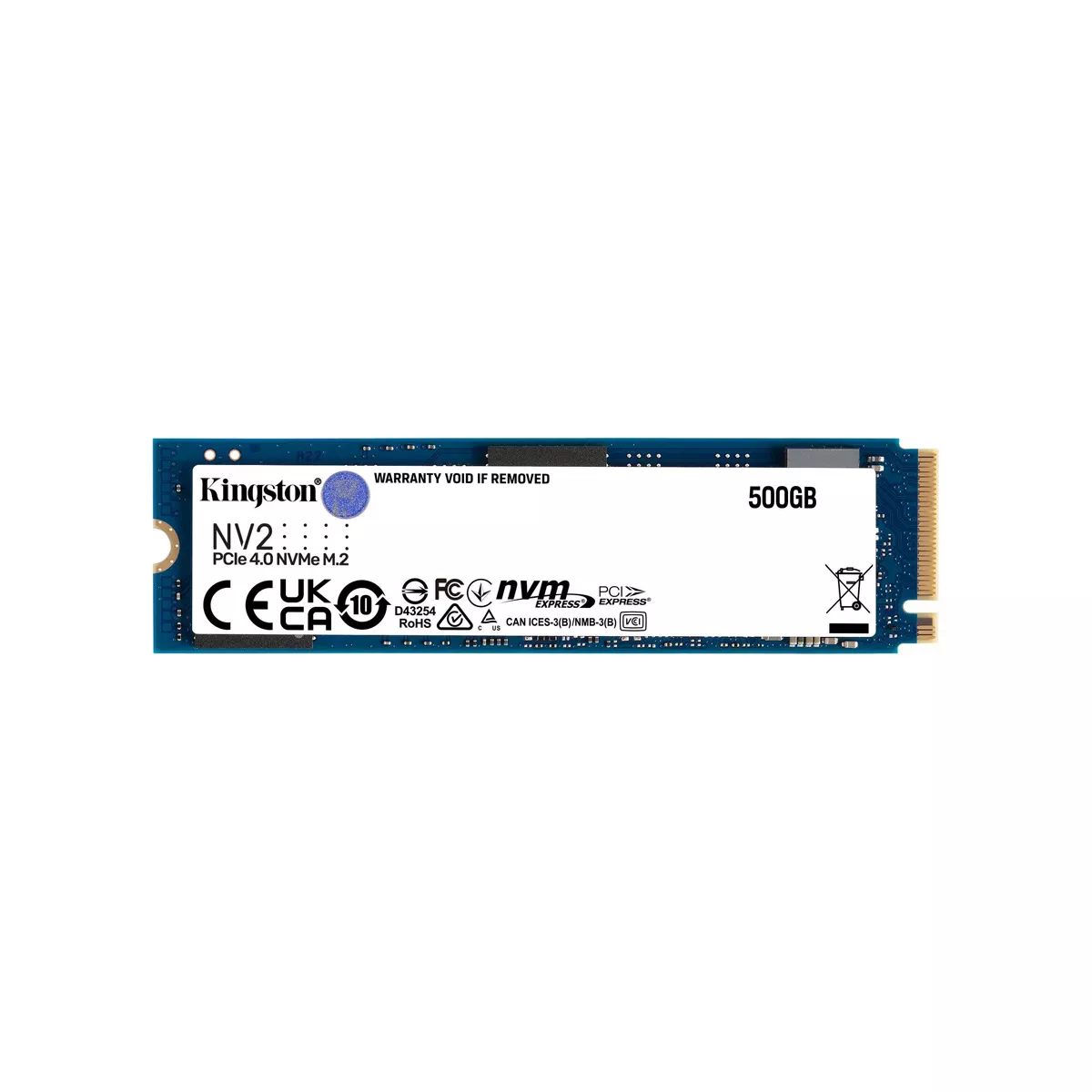 SSD KINGSTON SNV2S 500G 500GB NV2 PCI E 4 0 NVME M 2 2280   3500 2100 MB S