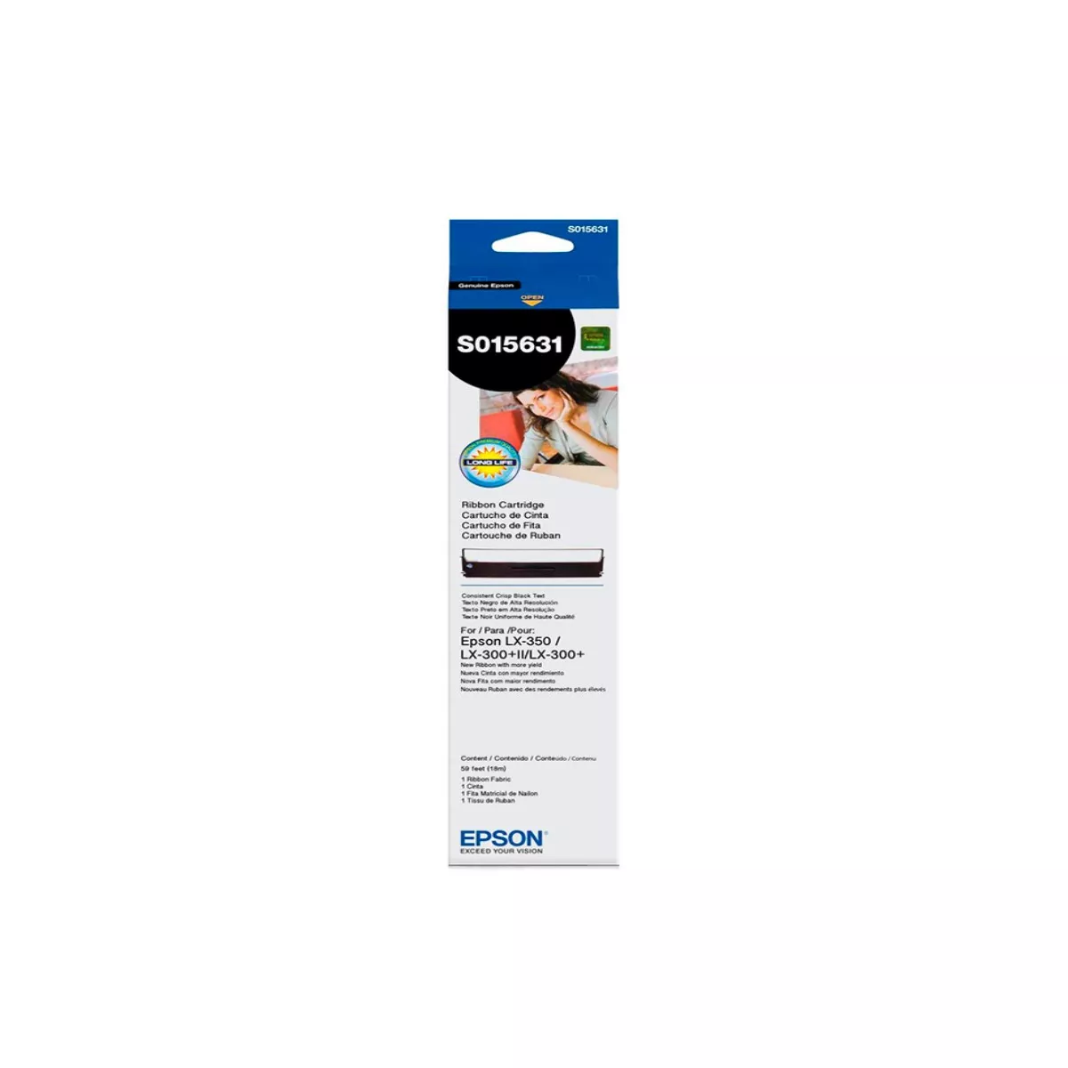 CINTA EPSON S015631 NEGRO LX 350