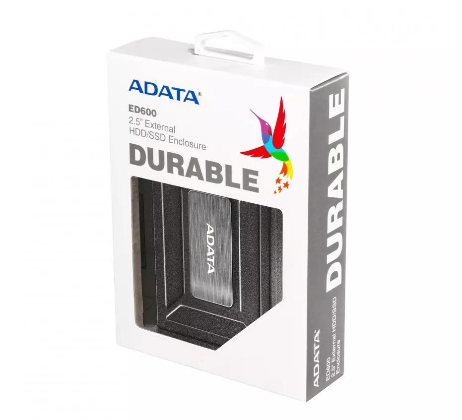 ENCLOSURE EXTERNO 2 5 ADATA AED600 U31  NEGRO  IP54 RESISTENTE A CAIDAS  AGUA  POLVO  SATA 3 0  USB