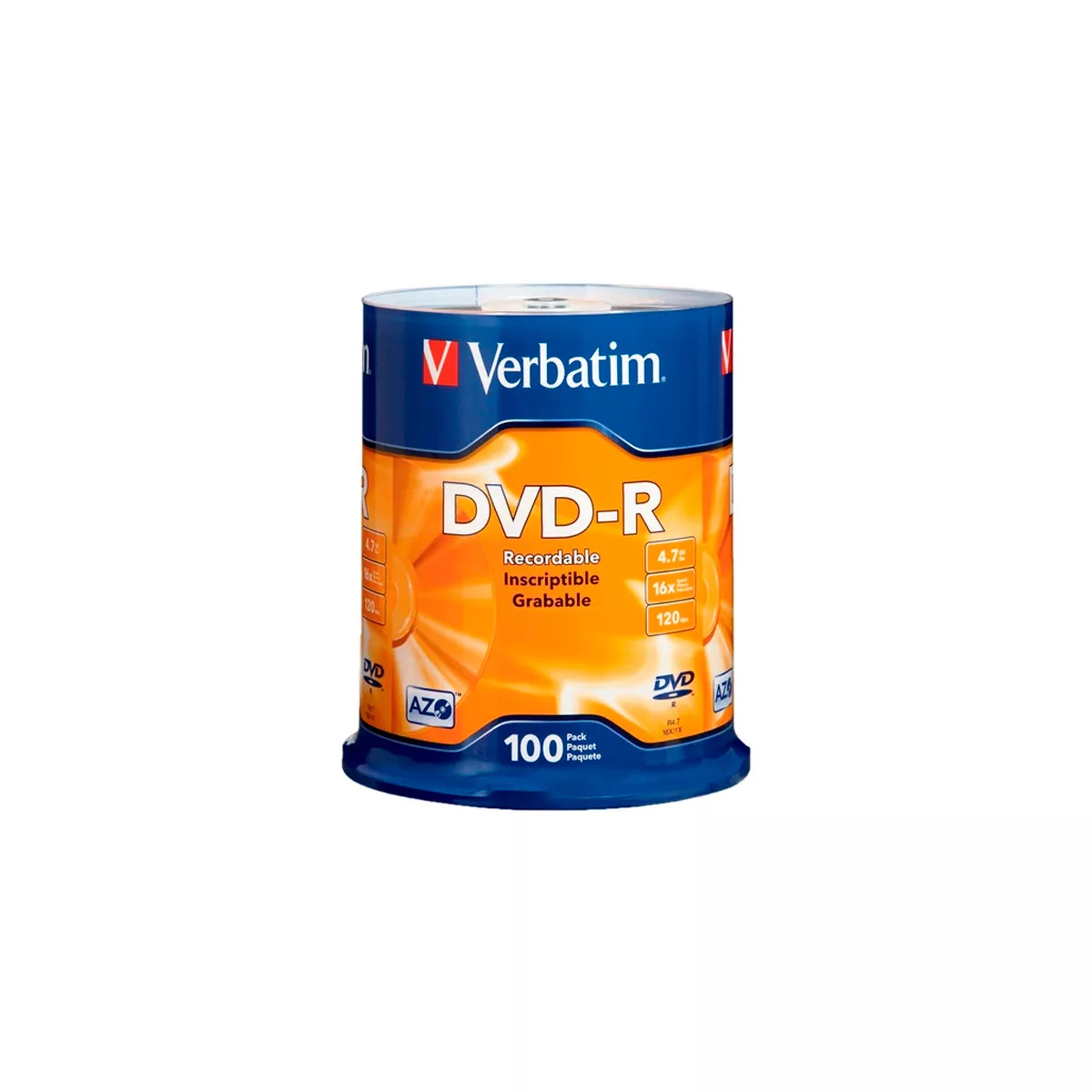OPTICO VERBATIM 96525 DVD R 4 7GB 16X 100PK BULK