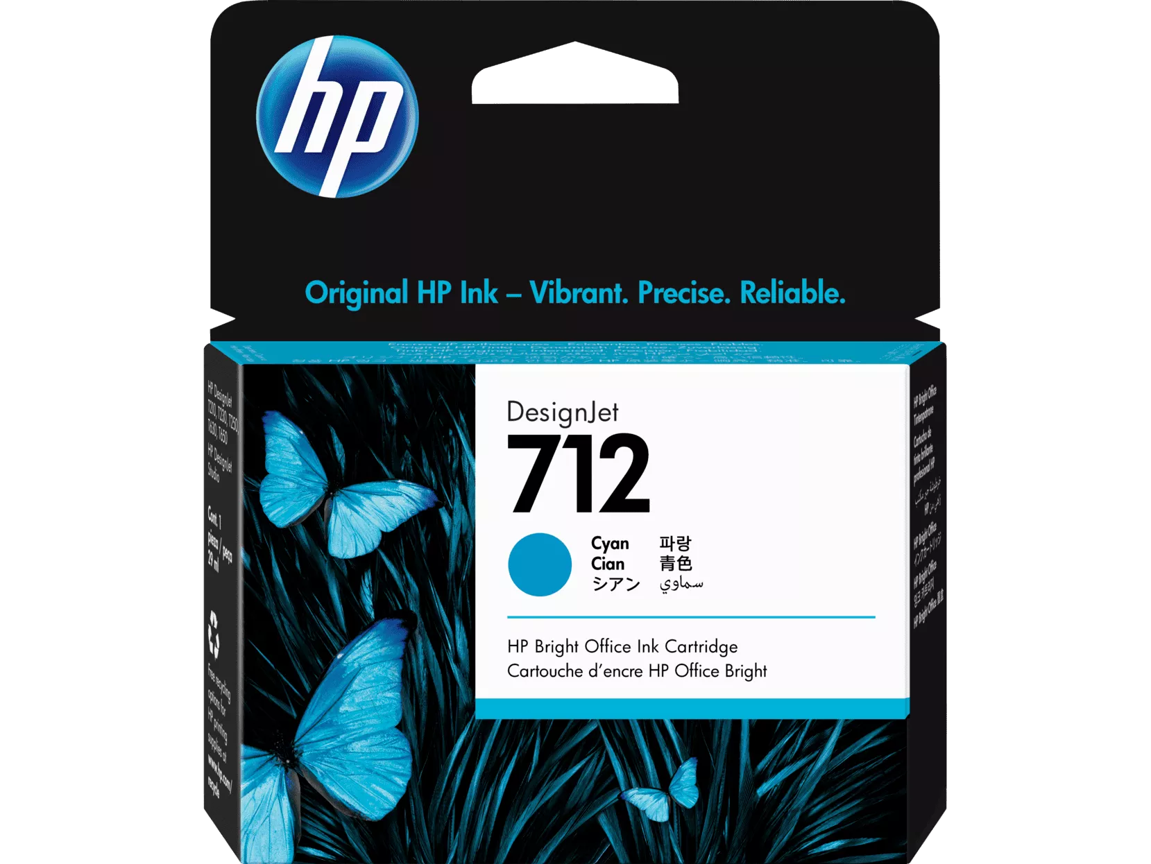 TINTA HPINC 712 CYAN DJ T210 T230 T250 T630 T650 29 ML 3ED67A