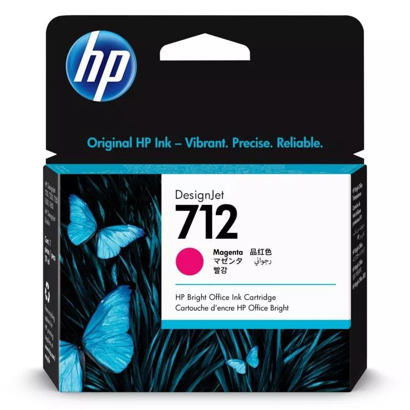 TINTA HPINC 712 MAGENTA DJ T210 T230 T250 T630 T650 29 ML 3ED68A