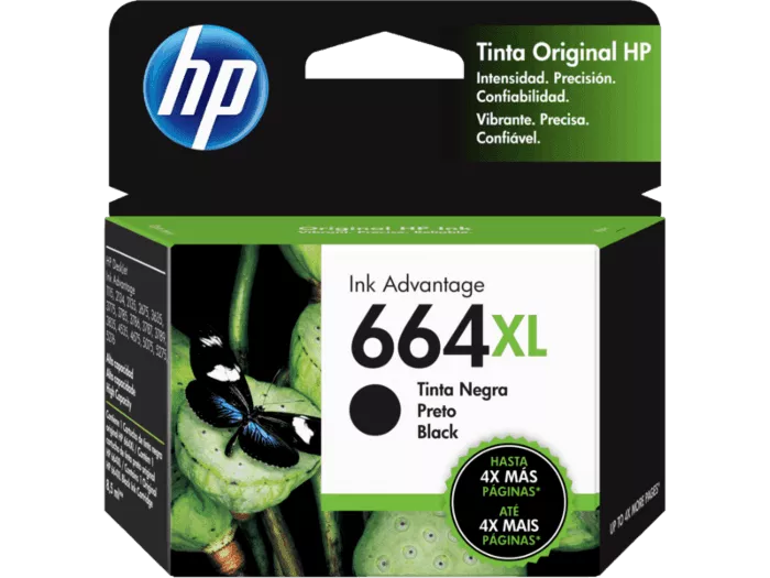 TINTA HPINC 664XL NEGRO 1115 2135 3635 3775 480 PAG F6V31AL