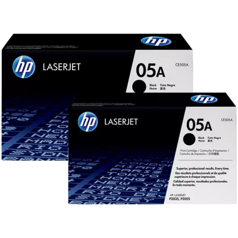 TONER HPINC 05AD DUAL NEGRO  LASERJET 2035 2055DNX 2300X2 PAG CE505D