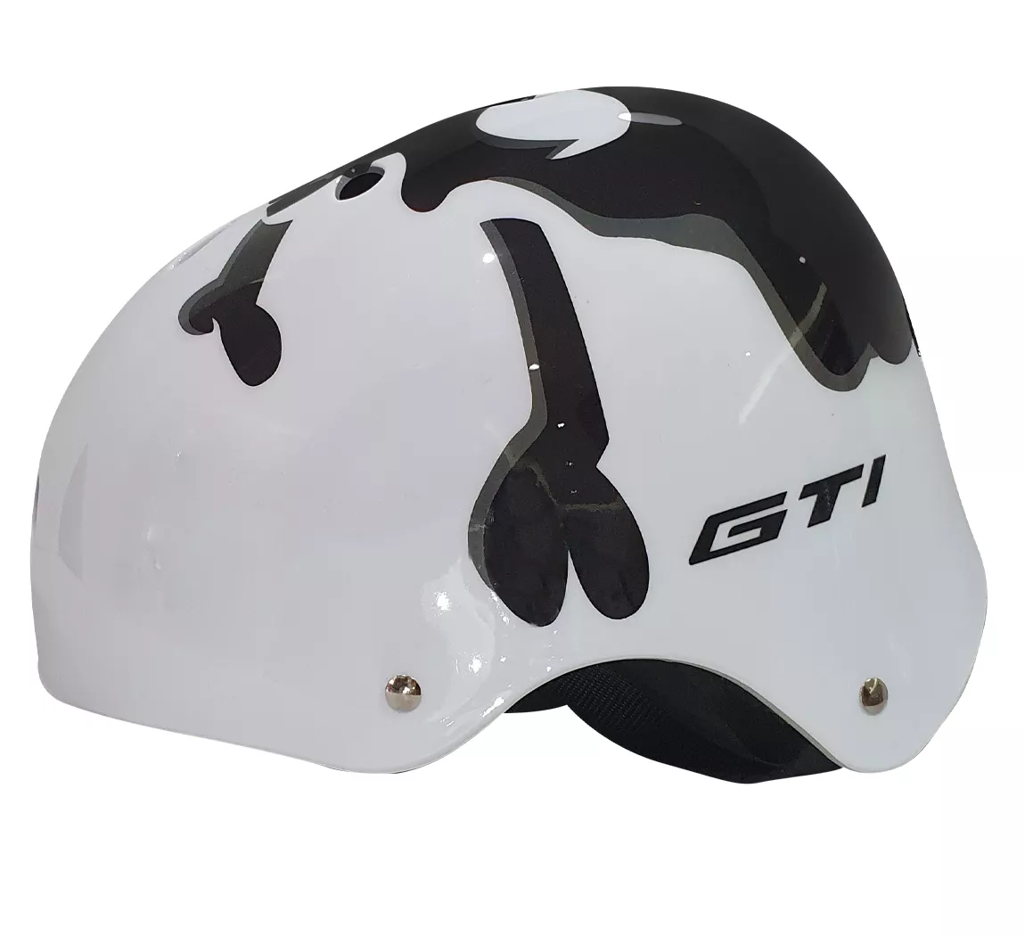 Gti Casco De Bicicleta Color Blanco Y Negro Diseño Calavera