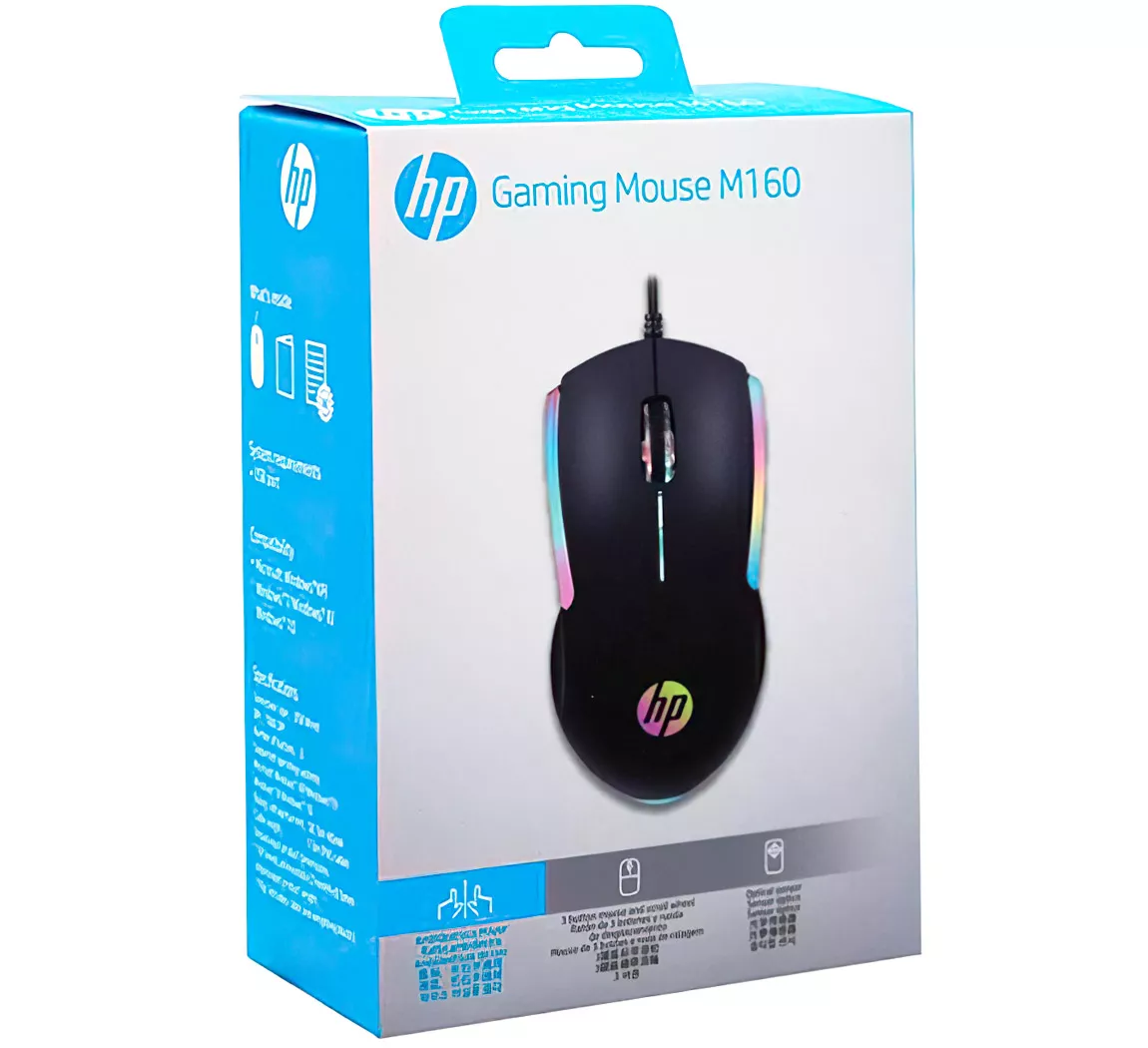 Hp Mouse Gamer Ergonómico Alámbrico 3 Botones Dpi 1000