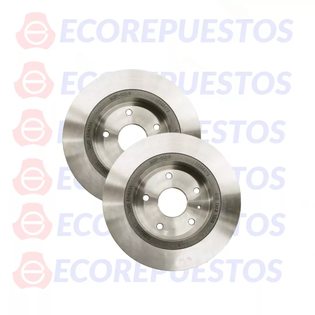 DISCOS DE FRENO CHEVROLET CAPTIVA 1.5 2019/- POSTERIOR (PAR)