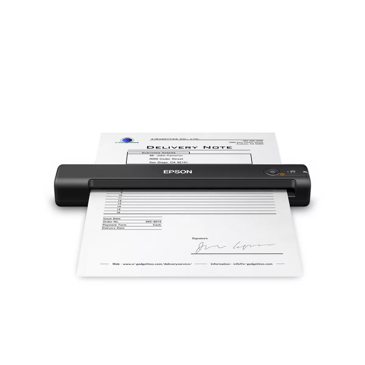 ESCANER EPSON WORKFORCE ES 50 PORTATIL VELOCIDAD DE ESCANEO 300 DPI B11B252201