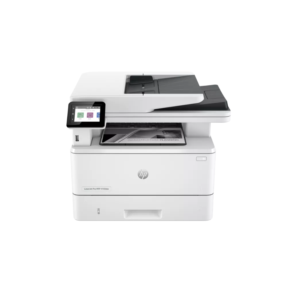 IMPRESORA HP LASERJET PRO 4103DW MFP MONOCROMATICA FULL DUPLEX WIRELESS 40PPM PAN 2 LINEAS 80K HP 15