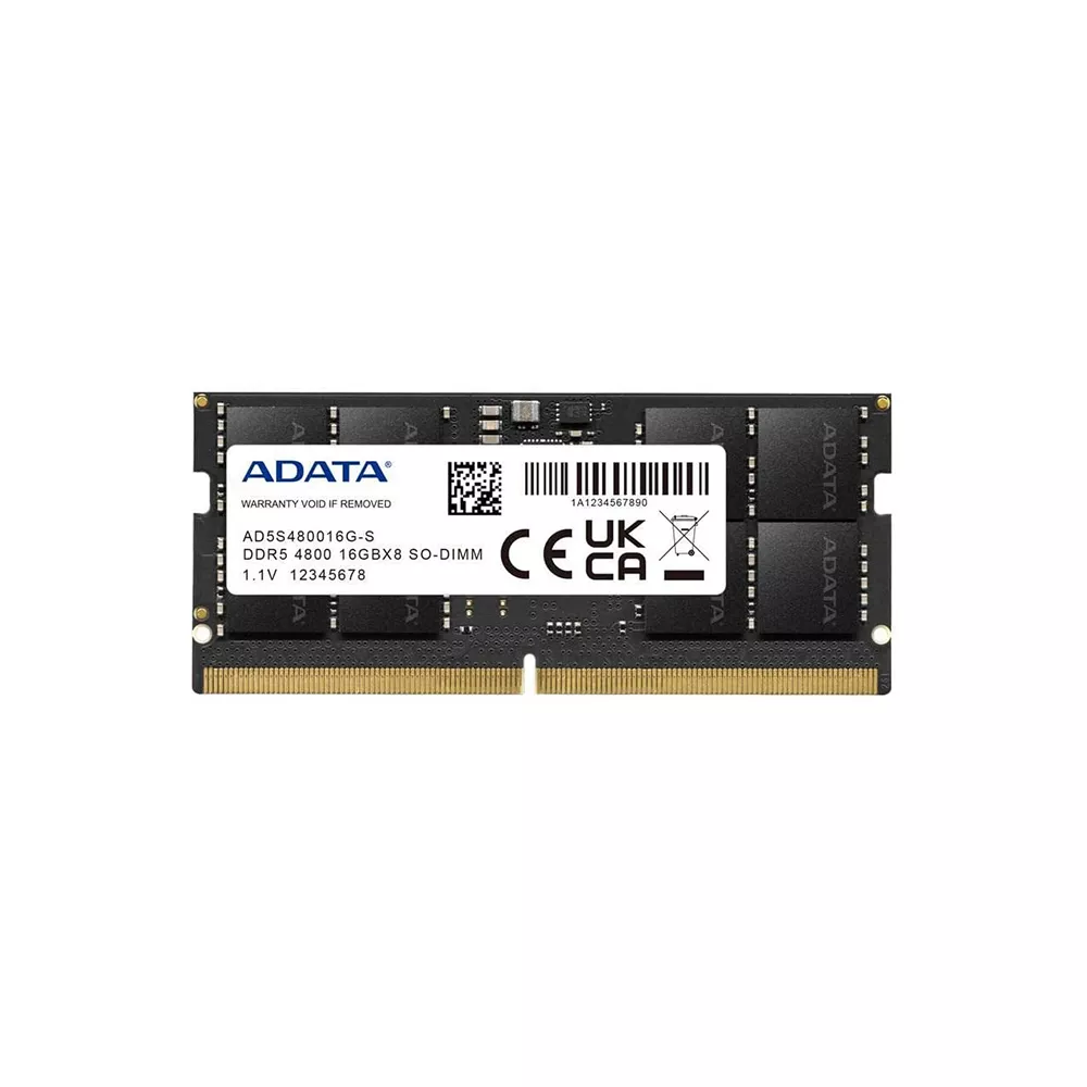 MEMORIA SODIMM ADATA 16GB DDR5 4800MHZ 40 40 40 1 1V