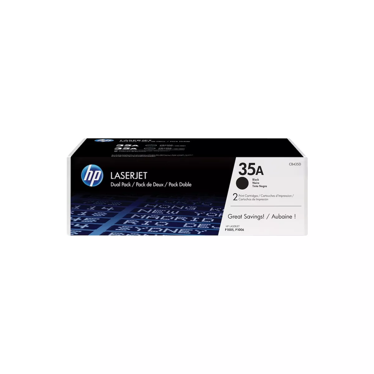 TONER HPINC 35AD DUAL NEGRO LASERJET 1005 1006 1500X2 PAG CB435AD