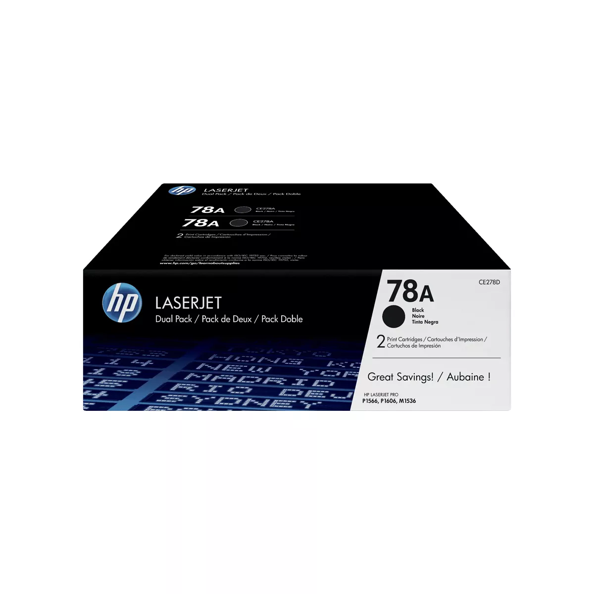 TONER HPINC 78AD DUAL NEGRO LASERJET P1606 2100X2 PAG CE278AD