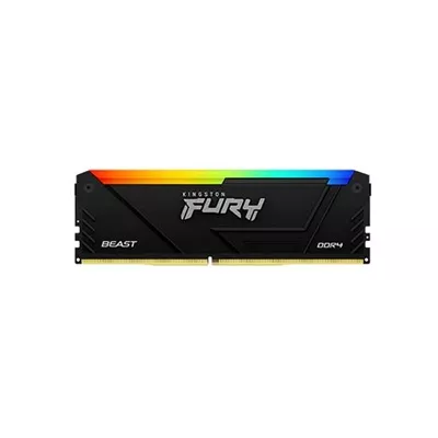 Kingston FURY Beast RGB   DDR4   modulo   16 GB   DIMM de 288 contactos   3200 MHz   PC4 25600   CL16   1 35 V   sin bufer   no ECC   negro