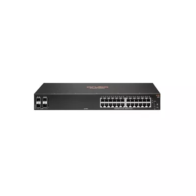 HPE Aruba 6000 24G 4SFP Switch   Conmutador   L2   Gestionado   24 x 10 100 1000   4 x Gigabit SFP   flujo de aire de lado a lado   montaje en rack   CA 100 127 V 200 240 V