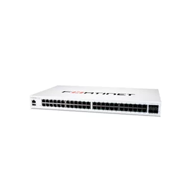 Fortinet FortiSwitch 148F FPOE   Conmutador   Gestionado   48 x 10 100 1000  PoE     4 x 10 Gigabit SFP    flujo de aire lateral hacia atras   montaje en rack   PoE   740 W