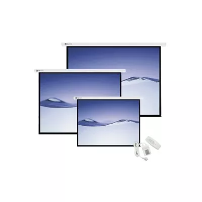 Klip Xtreme KPS 503   Pantalla de proyeccion   Motor de 110v   120 pulgada   305 cm     Dimensiones  94 4  x 70 9    2 40 x 1 80 m   4 3   Grosor de la pantalla  0 42mm    0 03   Blanco Mate   Control remoto   VOLTAJE 110v