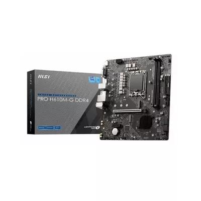 MSI PRO H610M G DDR4   Placa base   micro ATX   Socket LGA1700   H610 Chipset   USB 3 2 Gen 1   Gigabit LAN   Tarjeta grafica  CPU necesaria    HD Audio  8 canales