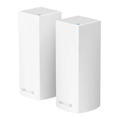 Linksys VELOP Whole Home Mesh Wi Fi System WHW0302   Sistema Wi Fi  2 enrutadores    hasta 4000 pies cuadrados   malla   GigE   Wi Fi 5   Bluetooth   Tres bandas