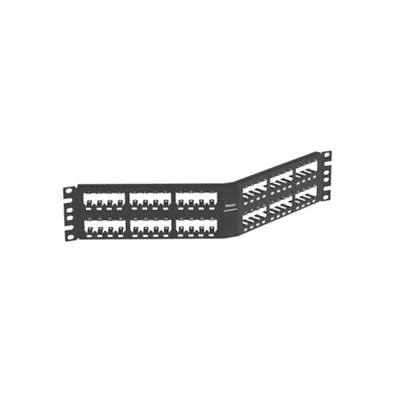 Panduit MINI COM All Metal Shielded Modular Patch Panel   Patch panel   black   2U   19    48 ports   CPA48BLY