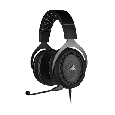 CORSAIR Gaming HS60 PRO SURROUND   Auricular   tamano completo   cableado   USB  conector de 3 5 mm   carbon