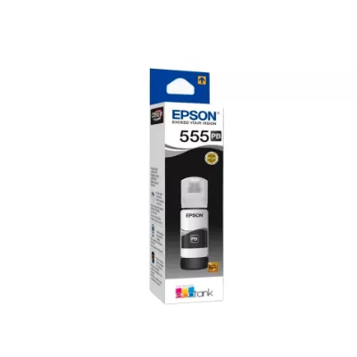 Epson T555   Photo Negro   original   recarga de tinta   para EcoTank L8160  L8180