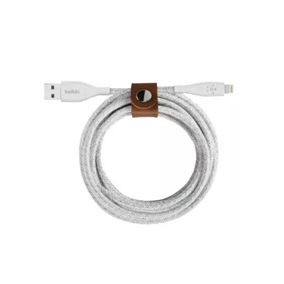 Belkin DuraTek Plus   Cable Lightning   USB macho a Lightning macho   3 05 m   blanco   para Apple iPad iPhone iPod  Lightning