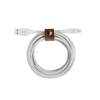 Belkin DuraTek Plus   Cable Lightning   USB macho a Lightning macho   1 22 m   blanco   para Apple iPad iPhone iPod  Lightning