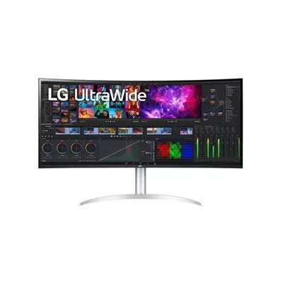 LG 40WP95C W   Monitor LED   curvado   39 7    5120 x 2160 5K2K UltraWide   60 Hz   Nano IPS   300 cd m²   1000 1   HDR10   5 ms   2xHDMI  DisplayPort  USB C  Thunderbolt 4   altavoces   negro  blanco  plata