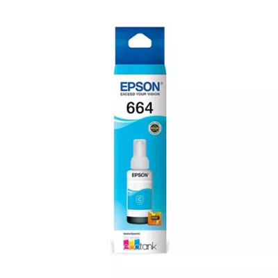 Epson T664   Cian   original   recarga de tinta   para Epson L380  L386  L395  L495  EcoTank ET 2600  2650  L1455  L396  L606  L656