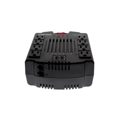 Forza   Automatic voltage regulator   AC 110 V   8 Tomas de Corriente   1200 VA   600W NEMA 5 15 2 USB