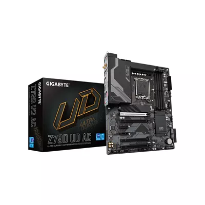 Gigabyte Z790 UD AC   1 0   placa base   ATX   Socket LGA1700   Z790 Chipset   USB 3 2 Gen 1  USB 3 2 Gen 2  USB C 3 2 Gen 2x2  USB C 3 2 Gen 1   Wi Fi  2 5 Gigabit LAN  Bluetooth   Tarjeta grafica  CPU necesaria    HD Audio  8 canales