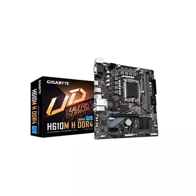 Gigabyte   H610M H DDR4 G10   Motherboard   Micro ATX   LGA1700 Socket   Intel H610   para Core i9   para Core i7   para Core i5   para Core i3   para Celeron   para Pentium   Intel HD Graphics