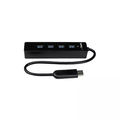 StarTech com Adaptador Concentrador Hub Ladron USB 3 0 Super Speed 4 Puertos Salidas Portatil para Laptop Ordenador   Negro   Hub   4 x SuperSpeed USB 3 0   sobremesa   para P N  FCREADMICRO3  MSDREADU3CA