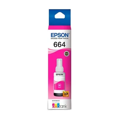 Epson T664   Magenta   original   cartucho de tinta   para Epson L380  L386  L395  L495  EcoTank ET 2600  2650  L1455  L396  L606  L656