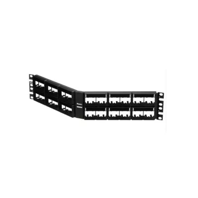 Panduit MINI COM Angled Modular Faceplate Patch Panels   Patch panel   2U   19  23    48 ports