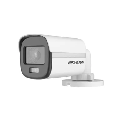 Hikvision Turbo HD with ColorVu DS 2CE10DF0T PF   Camara de videovigilancia   bala   resistente al polvo resistente al agua   color  Dia y noche    2 MP   1080p   montaje M12   focal fijado   compuesto  AHD  CVI  TVI   DC 12 V