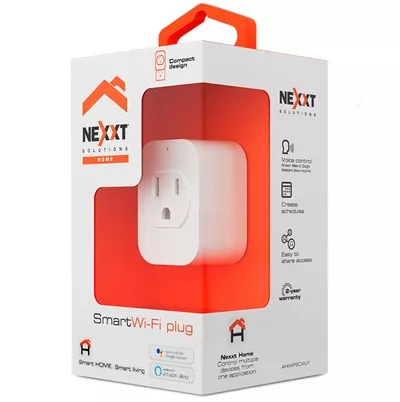 Nexxt    Solutions Connectivity Enchufe Inteligente   AHIWPSO4U1   Wi Fi   1 Toma corriente   Compatible con Amazon Alexa y Google Assistant   50 60Hz   1250W de potencia maxima