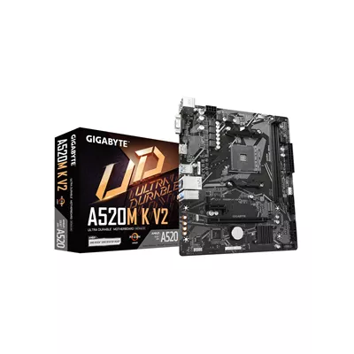 Gigabyte   A520M K V2 G10   Motherboard   Micro ATX   Socket AM4   AMD A520   para Ryzen