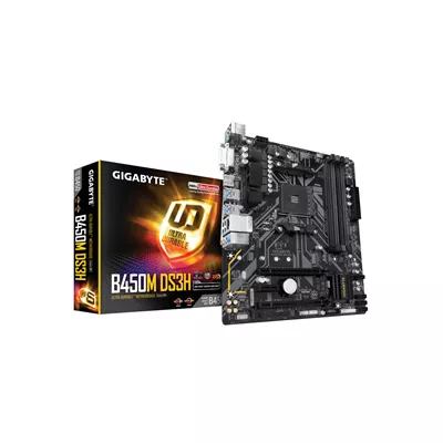 Gigabyte B450M DS3H   1 0   placa base   micro ATX   Socket AM4   AMD B450 Chipset   USB 3 1 Gen 1   Gigabit LAN   Tarjeta grafica  CPU necesaria    HD Audio  8 canales