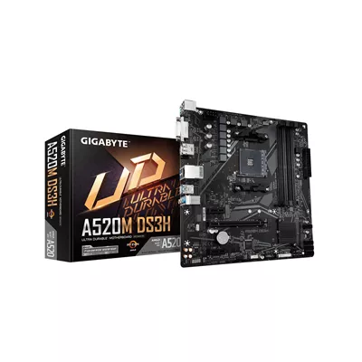 Gigabyte A520M DS3H   1 0   placa base   micro ATX   Socket AM4   AMD A520 Chipset   USB 3 2 Gen 1   Gigabit LAN   Tarjeta grafica  CPU necesaria    HD Audio  8 canales