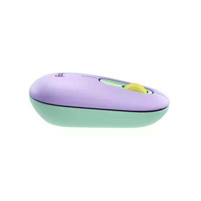 Logitech POP   Raton   compacto   optico   4 botones   inalambrico   Bluetooth 5 1   morado