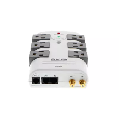 Forza   Surge protector   RHT 06NC   AC 100 120 V   Wall Plug 6 Outlets