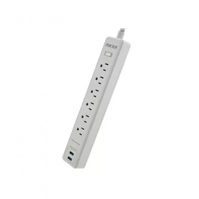 Forza   Surge protector   AC 110 220 V   6 Tomas de Corriente   NEMA 2USB 5ft WH