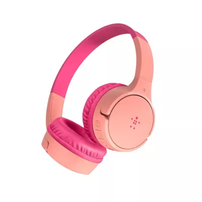 Belkin SoundForm Mini   Auriculares con diadema con micro   en oreja   Bluetooth   inalambrico   conector de 3 5 mm   rosa