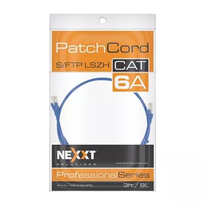 Nexxt S FTP Patch Cord Cat6A 3ft  BL