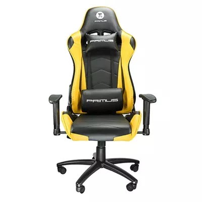 Primus Gaming Chair Thronos 100T   Yellow   PCH 102YL   Max  Weight Capacity  120 KG   Armrest Type 2D    360  Rotation